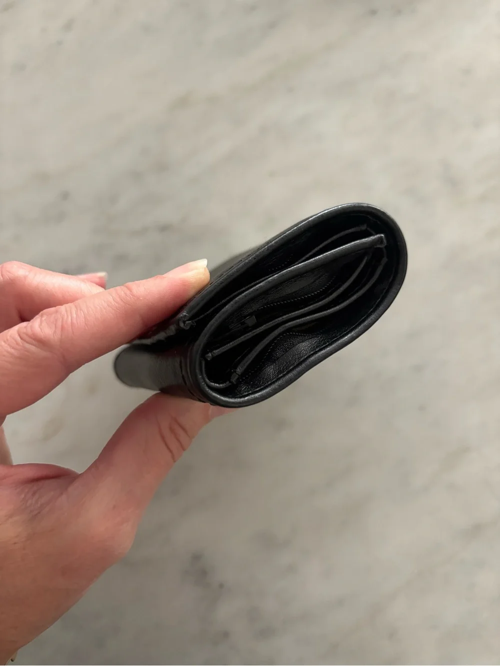 Levi's Black Leather Trifold Wallet